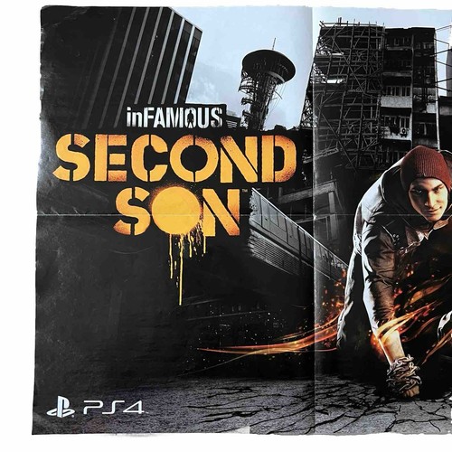 Infamous Second Son poster bifacciale 52x40cm - 2014 Sony PS4 PlayStation 4 - Foto 8 di 9