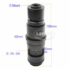 16-160X Zoom C-mount Lens for Industrial Microscope Camera Long Working Distance