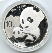 2019 China Panda 999 Silver 30g Coin 10 Yuan - Chinese Bullion - K122 42.57 per troy oz