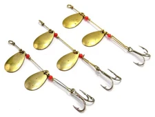 Twin Blade, Treble Hook Unbranded Vintage Spinnerbait Fishing Lures, Lot of 3