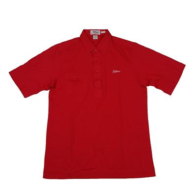 Titleist Golf Red Cotton Blend Men's Large Pocket Polo Shirt Titleist Golf Red Cotton Blend Men's Large Pocket Polo Shirt