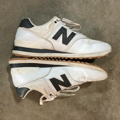 Size 10 - New Balance 574 White Grey for sale online | eBay