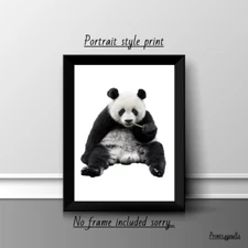 PANDA FUN A4 PRINT PICTURE POSTER WALL ART HOME DECOR UNFRAMED  NEW GIFT