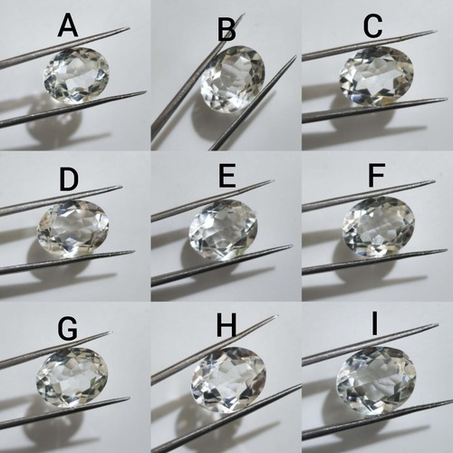 Unique White Clear Crystal Quartz Faceted Cut Loose Gemstone Jewelry For Making - Picture 24 of 28
