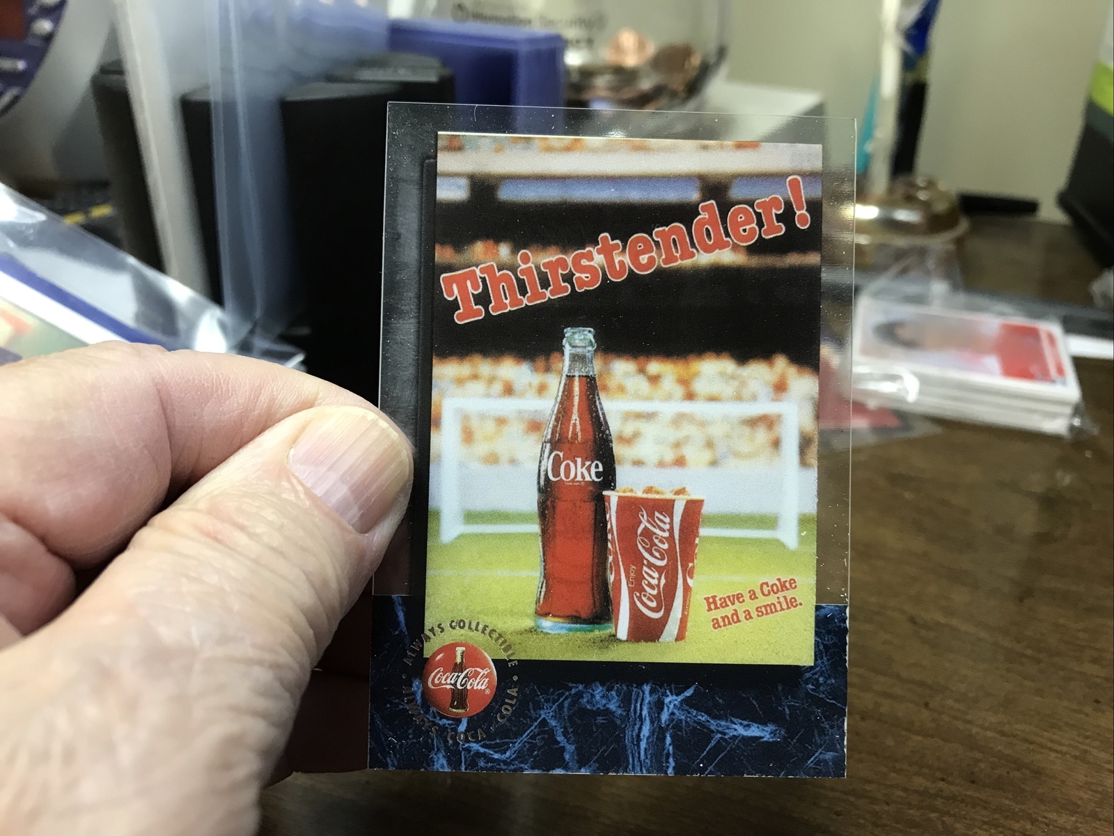 1995 Coca Cola Premier Edition Cel Phone Card sprint score board # 20
