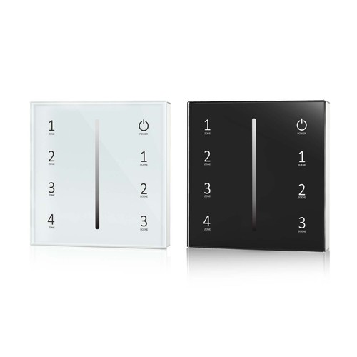0/1-10V LED Dimmer Schalter 1-4 Zonen Wandmontage Drehbar/Touch Glas Panel Steuerung - Bild 7 von 17