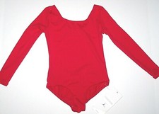 Danskin Leotard Bodysuit Long Slv Nylon Spandex 3970 New Girl Child S 4-6 4 5