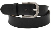 Men Genuine Leather Silver Buckle Handcrafted Jean Belt