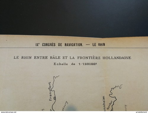 ANNALES PONTS et CHAUSSEES (Dep67) - Plan du IXe congrès de navigation - LE RHIN - Imagen 2 de 3