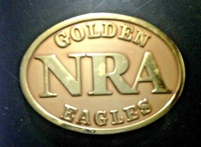 nra golden eagles belt buckle