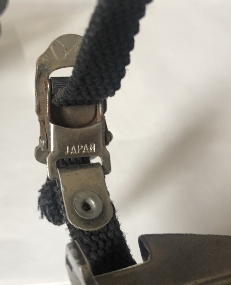 Pédales Shimano 105 Pour Vélo De Course - Avec Clips D'Orteil Et Sanglies - Fabriqué Au Japon - Occasion Fonctionnelle