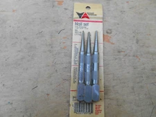 VERMONT AMERICAN NO. 65716 , 3 PIECE NAIL SET , 1/32 , 2/32 , 3/32" , USA