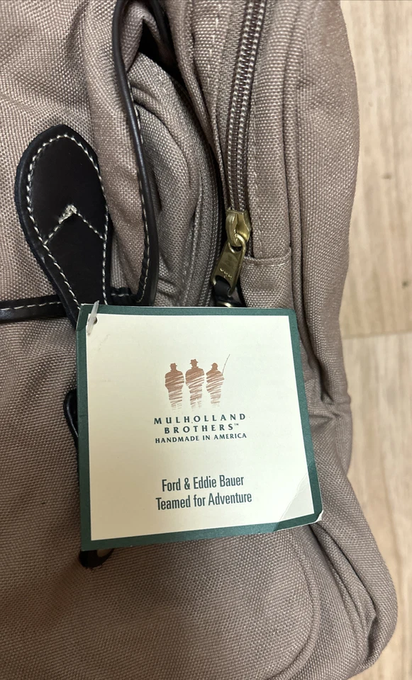 Set Of 2 Mulholland Brothers Ford Eddie Bauer Travel Luggage Duffel Canvas Bag - Image 4 of 4