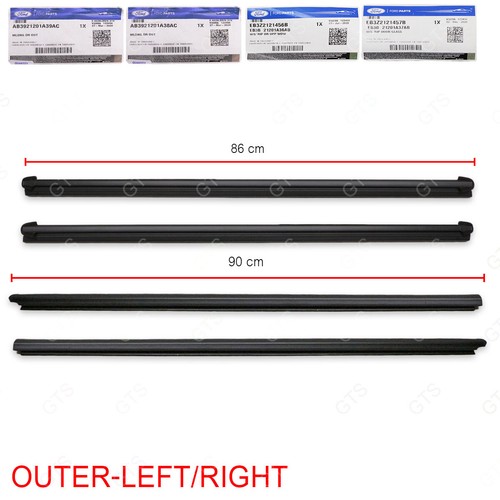 Front L+R Outer Inner Weatherstrip Door Belt Fits Ford Ranger Open Cab 2012 2015 - Picture 4 of 9