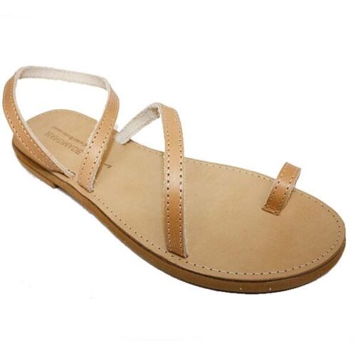 Damensandalen im antiken griechischen Stil handgefertigte Lederschuhe Slide flach VIELE FARBEN - Bild 8 von 9