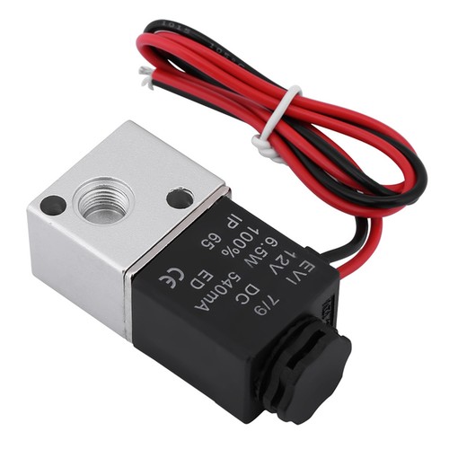 Electroválvulas neumáticas normalmente cerradas DC12V 3 vías 2 posiciones 1/8' BSP - Imagen 16 de 22
