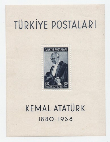 Turchia 1939 Kemal Ataturk foglio ricordo anniversario morte, come nuovo MNH