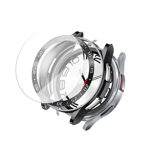 Do Samsung Watch 6 Classic 43/47mm szkło hartowane + ramka + etui ochronne na ekran - Zdjęcie 41 z 55