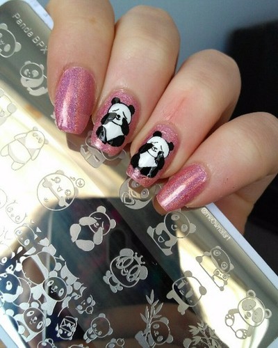 Cute Panda Theme DIY Manicure Nail Art Image Stamping Template BPX-L015 - Picture 11 of 12