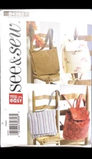 See & Sew Pattern - Utility Bags (One Size) #B4583 - Uncut