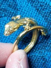 0552 Gecko Ring LP Leang Wat Jom Ket 64 Thai Amulet Talisman Charm Wealth Lucky