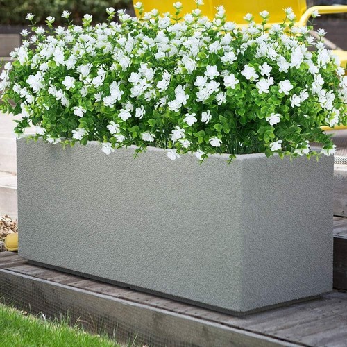 Artificial Flowers Fake Outdoor UV Resistant Boxwood Plants Shrubs 4 Pack, Fa... - Picture 3 of 9