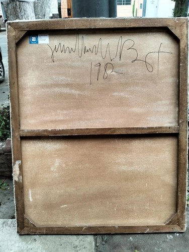 JEAN-MICHEL BASQUIAT ACRYLIC ON CANVAS 1982 LARGE PAINTING 44" x 35.1/2" G.C - Picture 5 of 6
