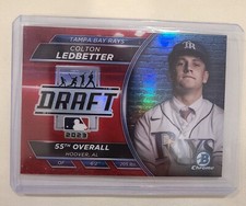 🔥2023 Bowman Draft Colton Ledbetter Bowman Draft Night Red Refractor 5/5 !
