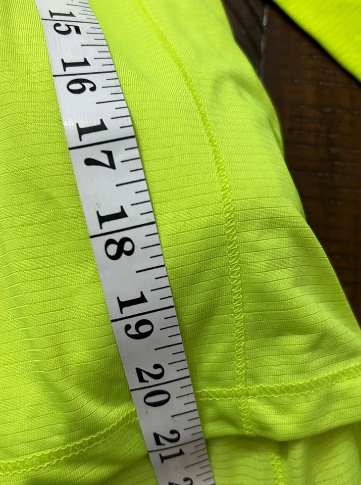 Pullover Danskin Now cuello manga larga para niñas talla L (10/12) amarillo de seguridad a rayas Foto 3 de 4