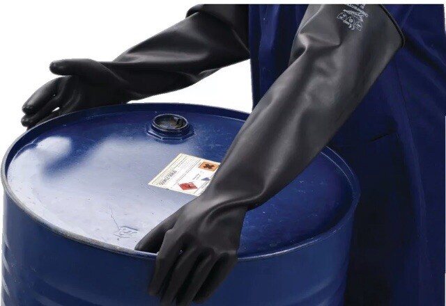 POLYCO CHEMPROTEC UNLINED H//W CHEMICAL RESISTANT GLOVES SC105 SZ 9-40CM LONG