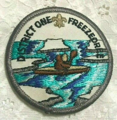 vintage BOY SCOUTS OF AMERICA ''DISTRICT ONE FREEZE-O-REE'' PATCH BSA scouting WOW