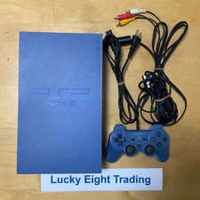 PS2 Aqua Blue SCPH 39000 AQ Console Charger Controller Playstation 2 Fat [CC]