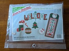 Love n Stitches Christmas Plastic Canvas Ornaments Kit Sealed