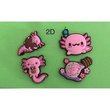 Shoe Charms, Jibbitz, Jibz Cute Axolotl 4 Pcs/2D