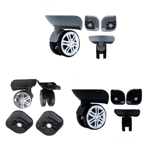4PCs/Set Rubber Trolley Casters Replacement for Luggage Box 60x12mm Heavy Duty - Picture 3 of 10