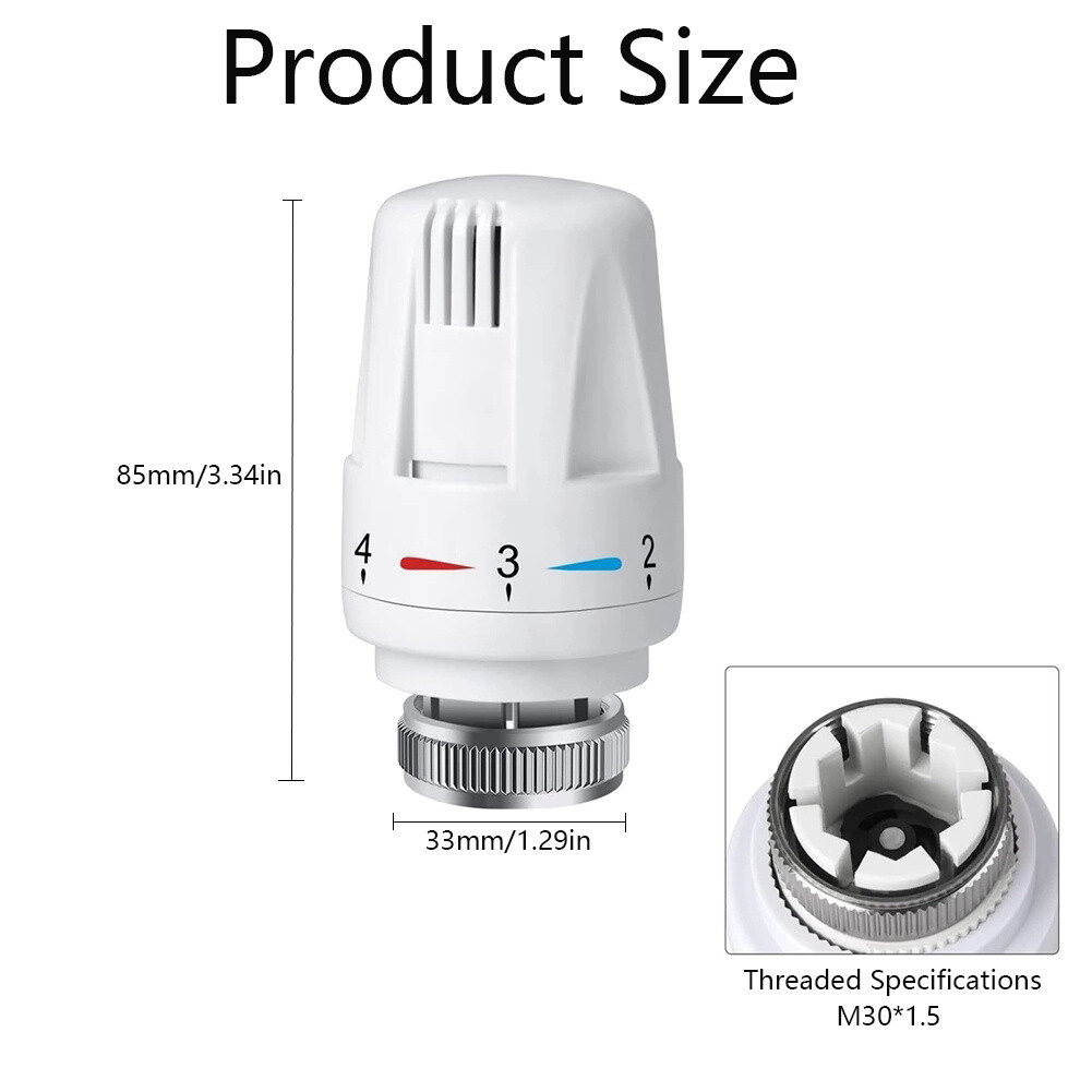 3X Thermostat Head TRV Radiator Thermostatic Heater Control Head