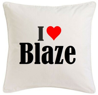 KISSENBEZUG I LOVE BLAZE 40CMX40CM AUS MIKROFASER