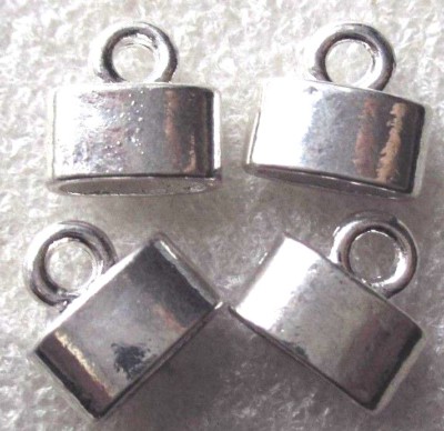 10 Stück kleine rechteckige Endkappen. Ca 1cm x 0,5cm. 11413 Schmuck Basteln