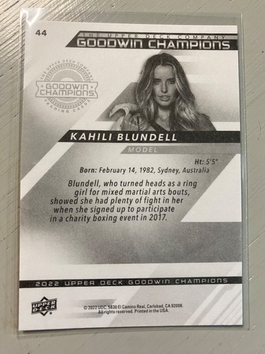 Natalie Alyn Lind #33 Blue (Actress) - 2022 Upper Deck Goodwin Champions - Picture 2 of 2