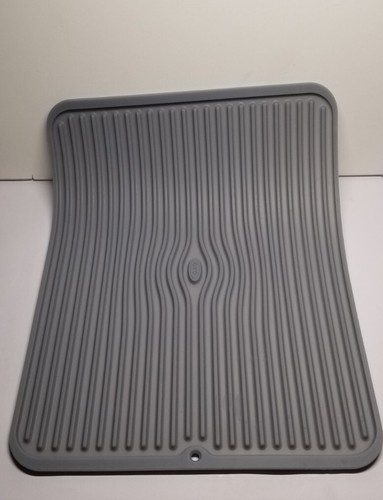 OXO Softworks Large Silicone Gray Drying Mat 16 x12 x .025 - Picture 2 of 8