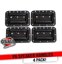 Flush Speaker Cabinet Handles for DJ PA Rack Road Case Set of 4 by GRIFFIN