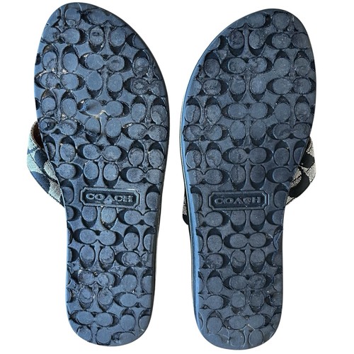 Coach Jada Thong Sandals Womens Size 36 US 5.5-6 Black Signature Series - Picture 11 of 11