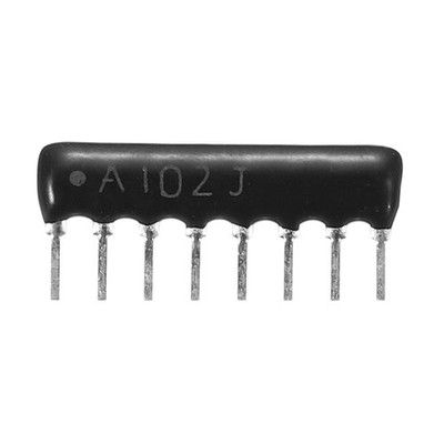 20Pack 1K Ohm Resistor Network Array, 1/8W 8P 2.54mm Bussed Type 5% Tolerance