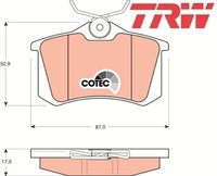 TRW GDB1330 Bremsbelagsatz FüR Scheibenbremse Bremsbelagsatz BremsbeläGe