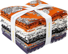 Sophisticated Halloween Fat Quarters - 18 Assorted Fabrics for Crafting