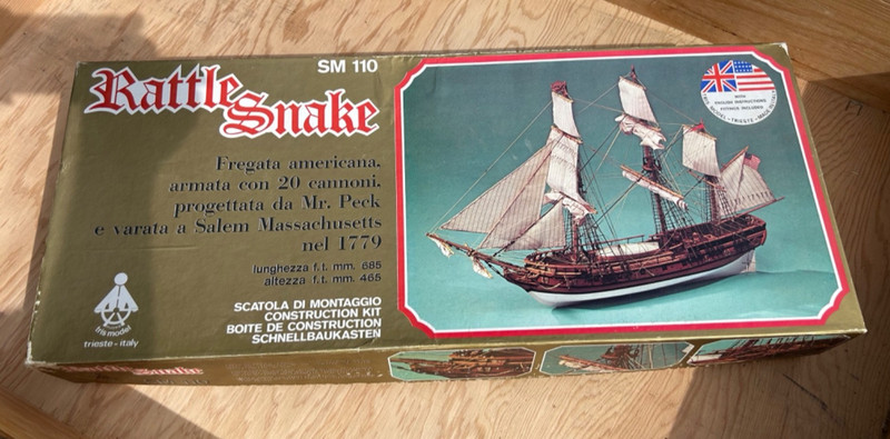 Italy 1779 Model Trieste Construction SM100 American Frigate Ship RATTLESNAKE