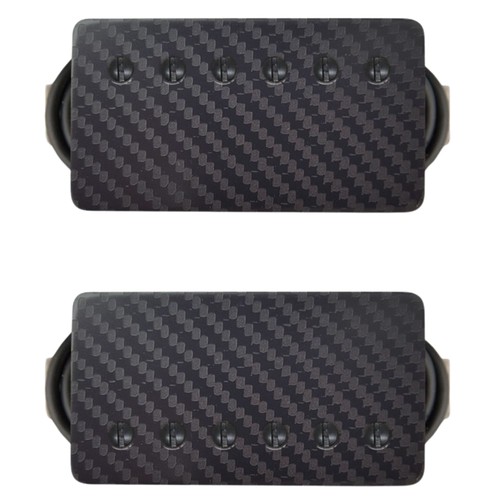 Bare Knuckle Ragnarok Humbucker Pickup Set, Carbon Fiber Tattoo Covers