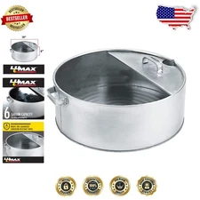 Rugged 6 Gallon Drain Pan, Heavy Duty, Corrosion-Resistant, Rolled Edge