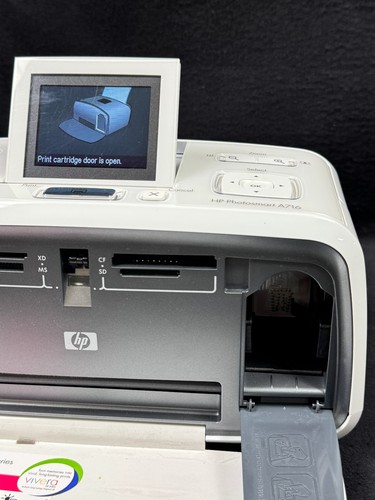 HP Photosmart A716 Compact Photo Printer Pre-owned - POWER TEST ONLY - No Ink - Picture 9 of 14