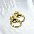 Vintage Jewelry Lot 7 Pc Faux Pearl Necklace Lion Earrings Brooches Bracelet — photo 6